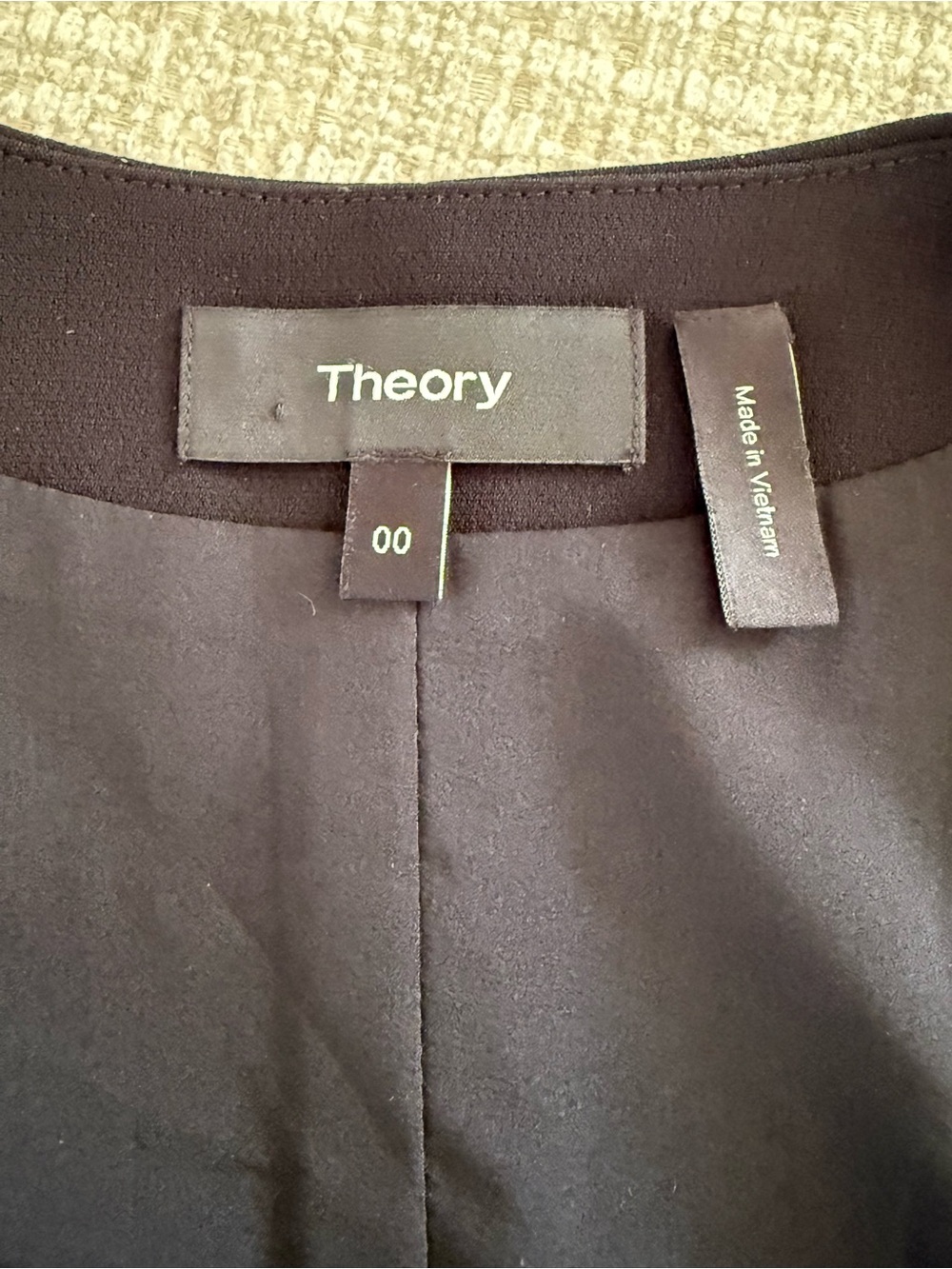 Theory Black Wrap Dress Sleeveless Tie Waist Size 00. - Picture 4 of 6